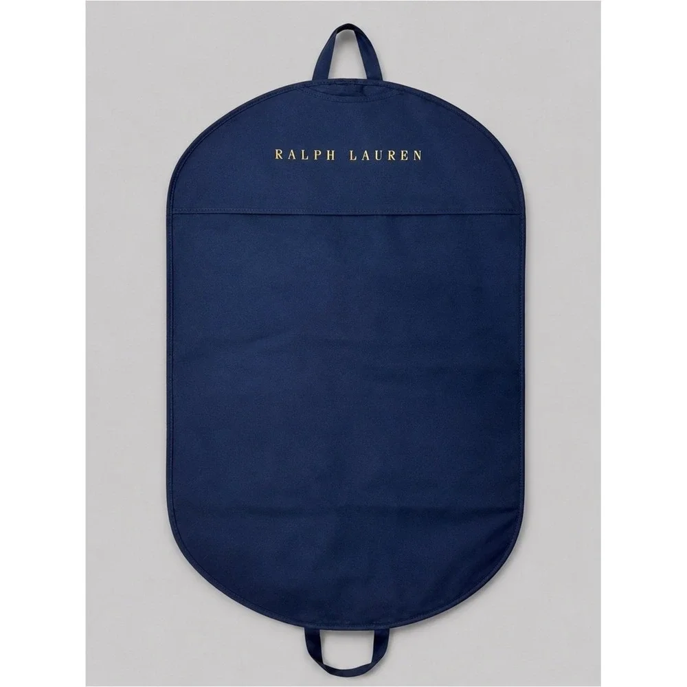 Ralph Lauren Garment Bag Navy Blue 24x39 for Suits Shirts Blazers Travel Storage